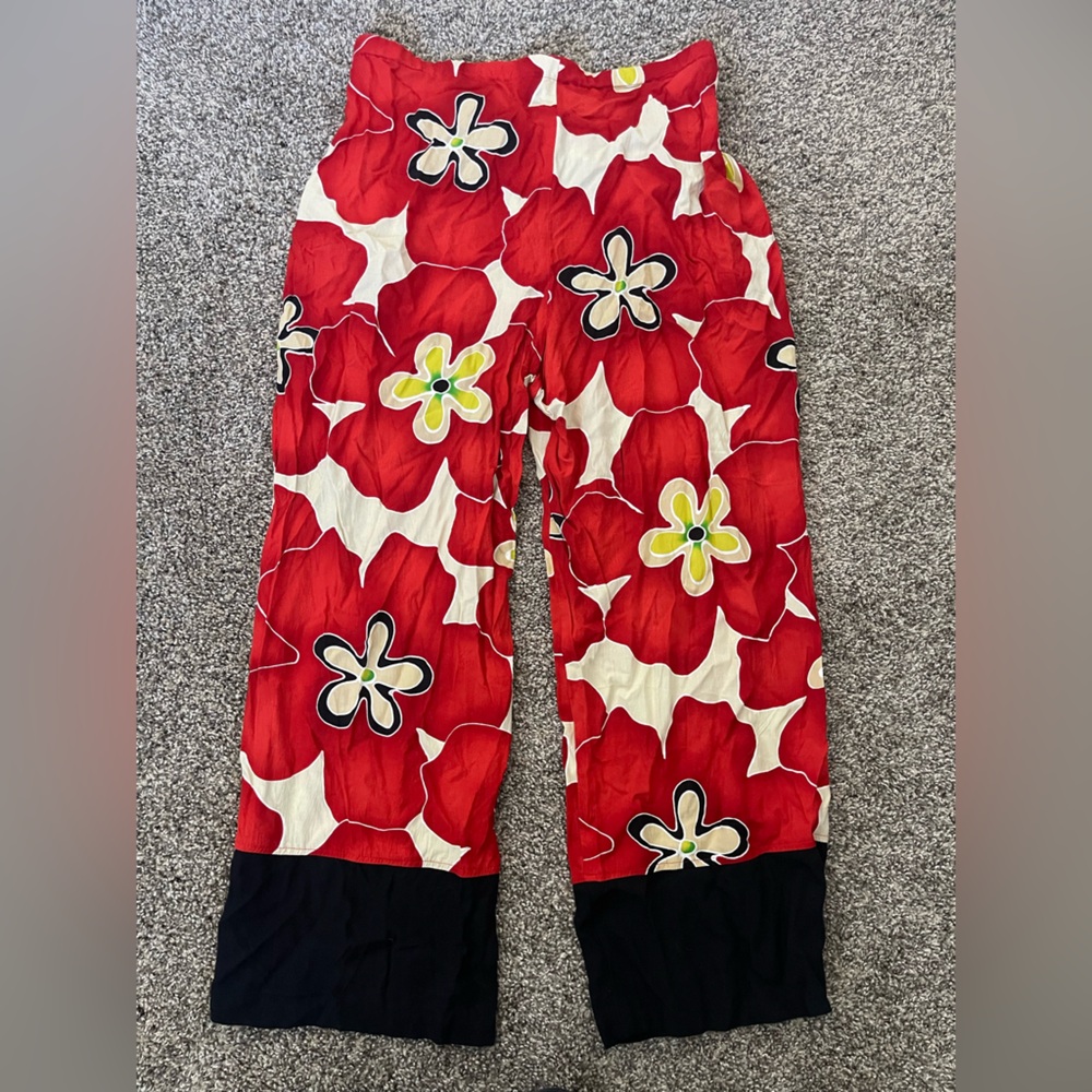 Women’s Vintage Jams World Red Star Floral Pants Size XL - Picture 6 of 6